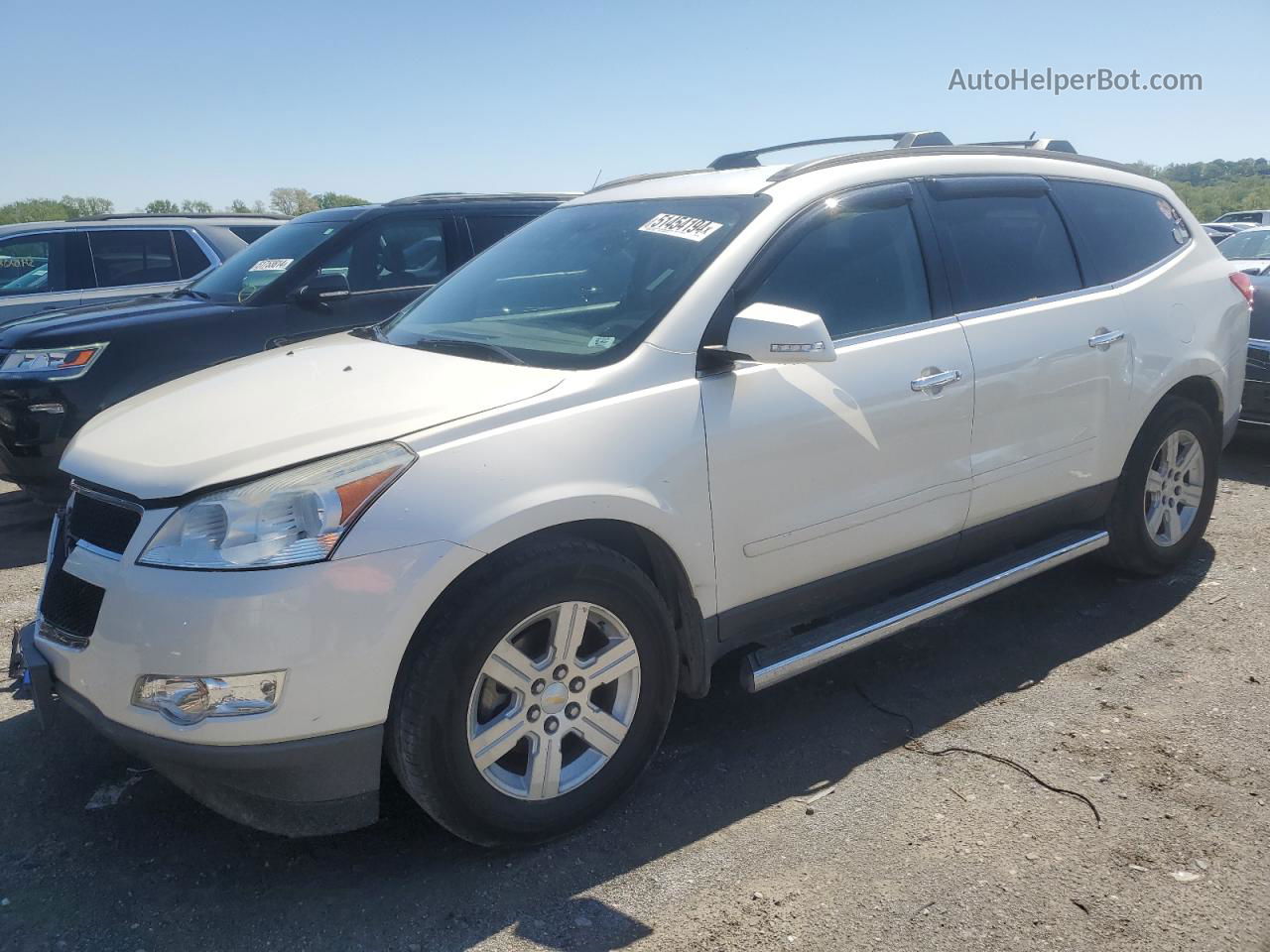 2012 Chevrolet Traverse Lt White vin: 1GNKVGED6CJ104481