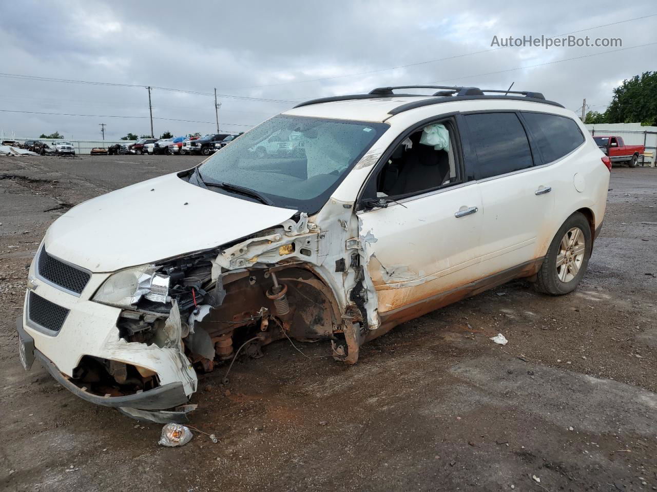 2012 Chevrolet Traverse Lt White vin: 1GNKVGED6CJ108403