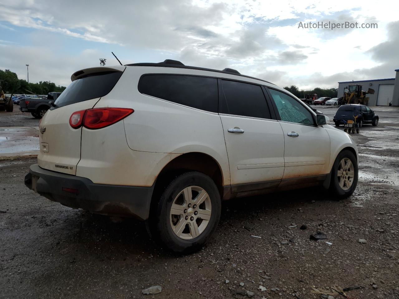 2012 Chevrolet Traverse Lt White vin: 1GNKVGED6CJ108403