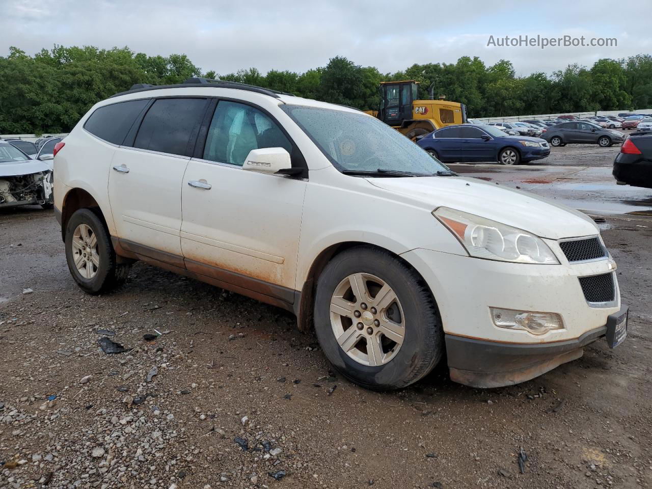 2012 Chevrolet Traverse Lt White vin: 1GNKVGED6CJ108403