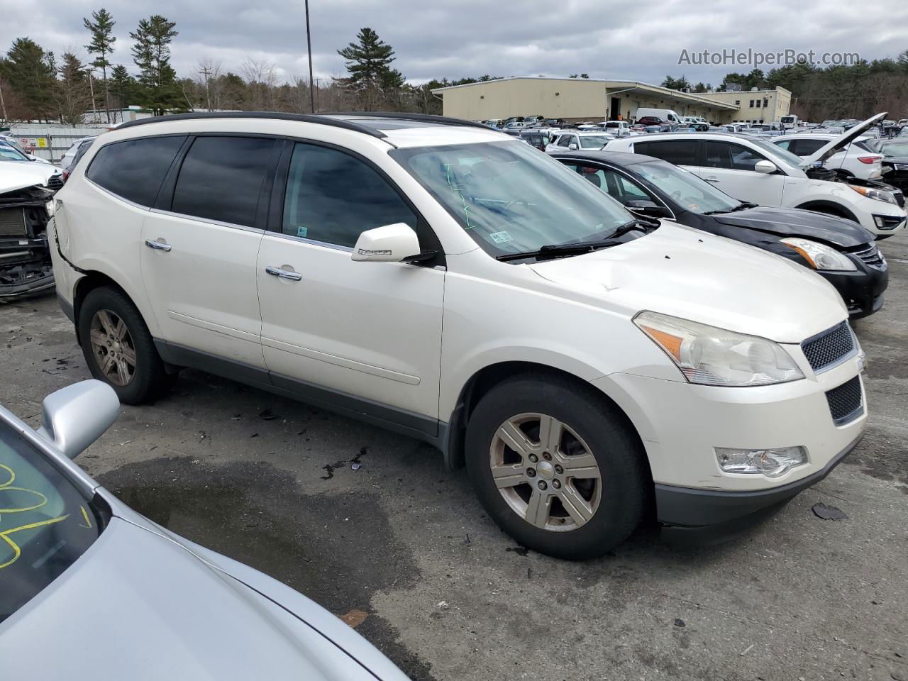 2011 Chevrolet Traverse Lt White vin: 1GNKVGED7BJ156765