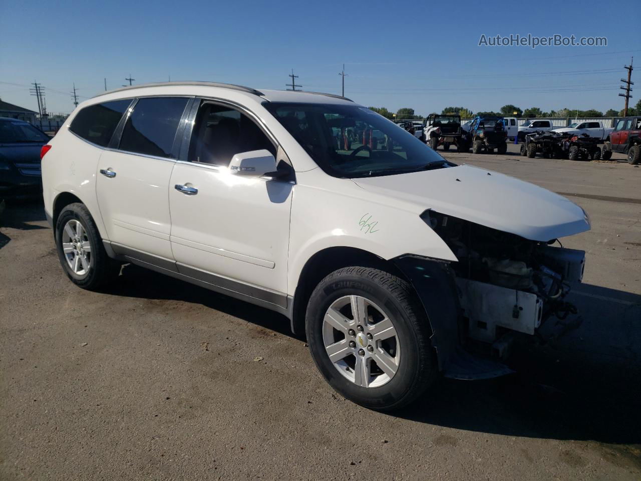 2011 Chevrolet Traverse Lt White vin: 1GNKVGED7BJ300881