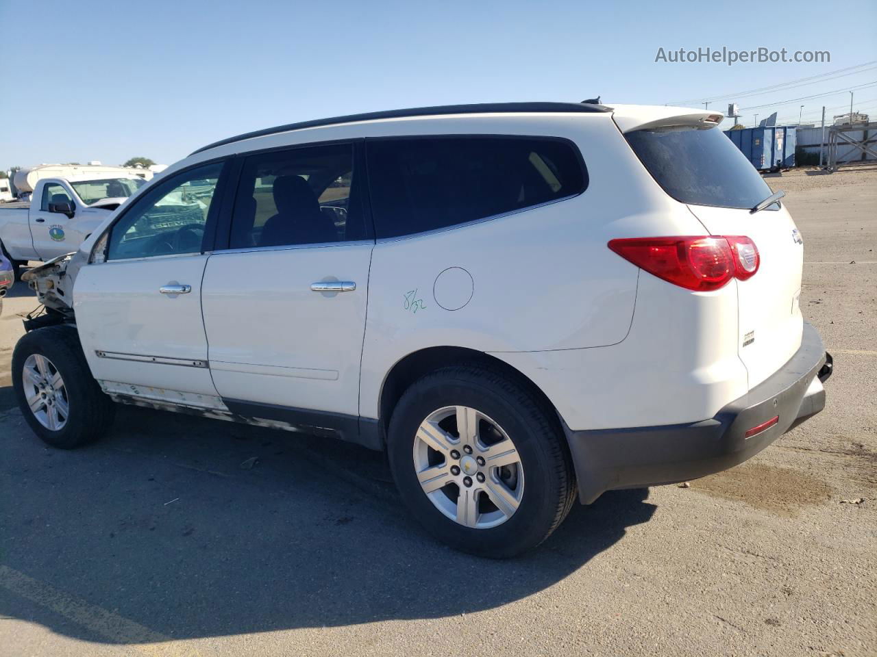 2011 Chevrolet Traverse Lt White vin: 1GNKVGED7BJ300881