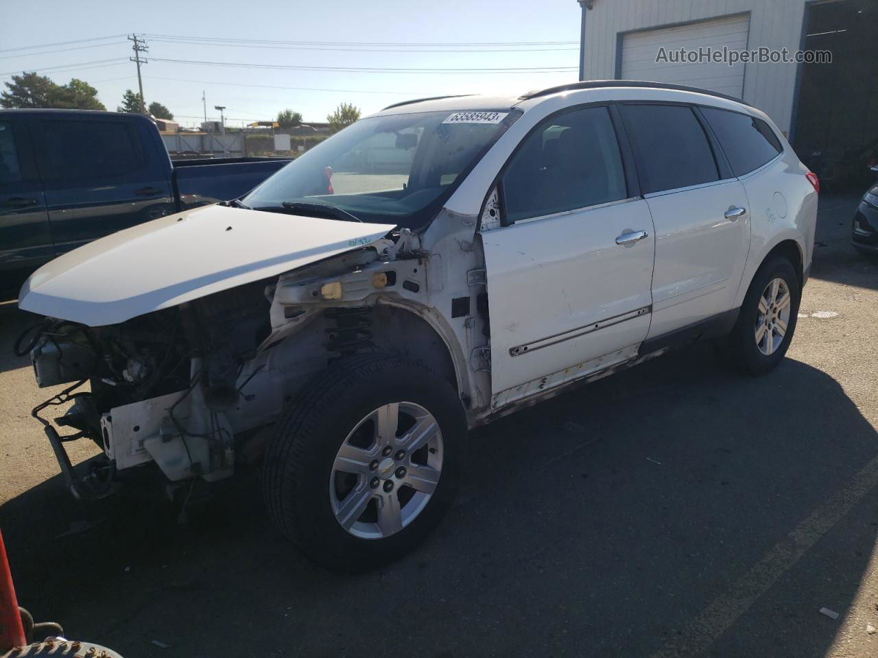 2011 Chevrolet Traverse Lt White vin: 1GNKVGED7BJ300881