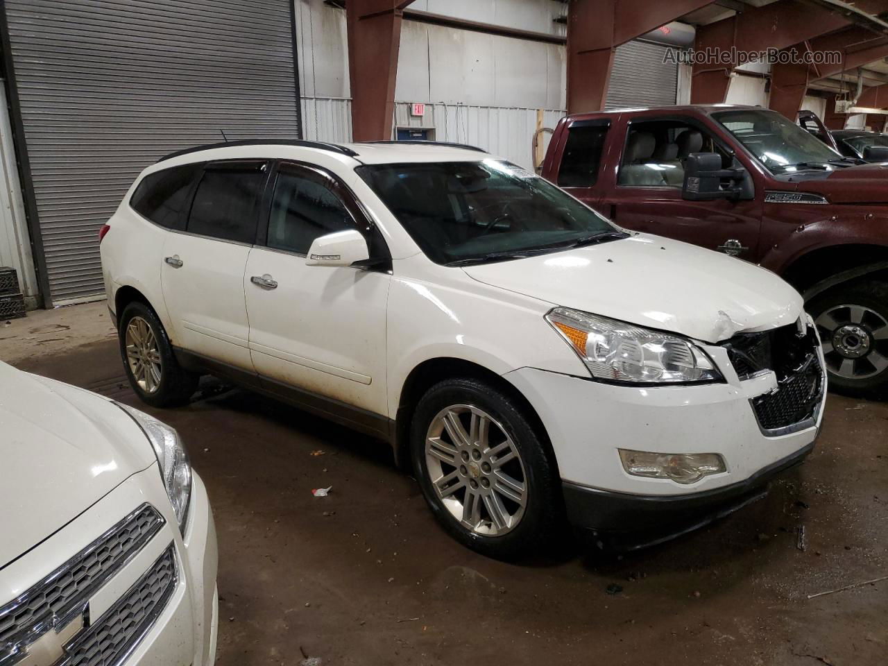 2011 Chevrolet Traverse Lt White vin: 1GNKVGED7BJ384037