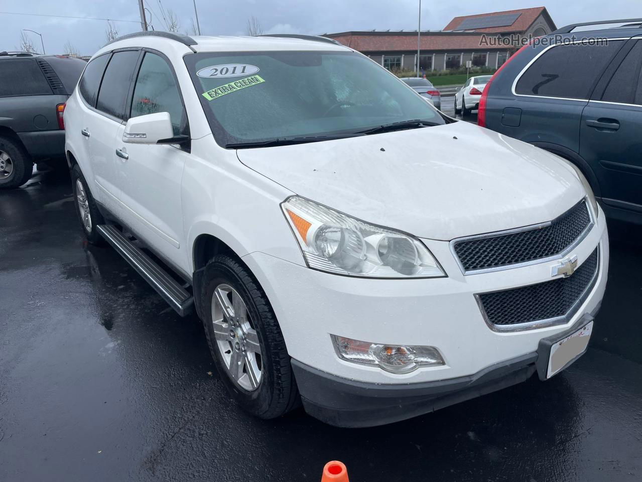 2011 Chevrolet Traverse Lt White vin: 1GNKVGED8BJ285260