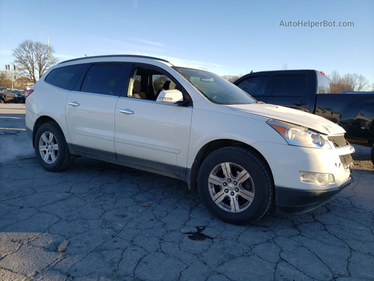 2012 Chevrolet Traverse Lt White vin: 1GNKVGED8CJ191672