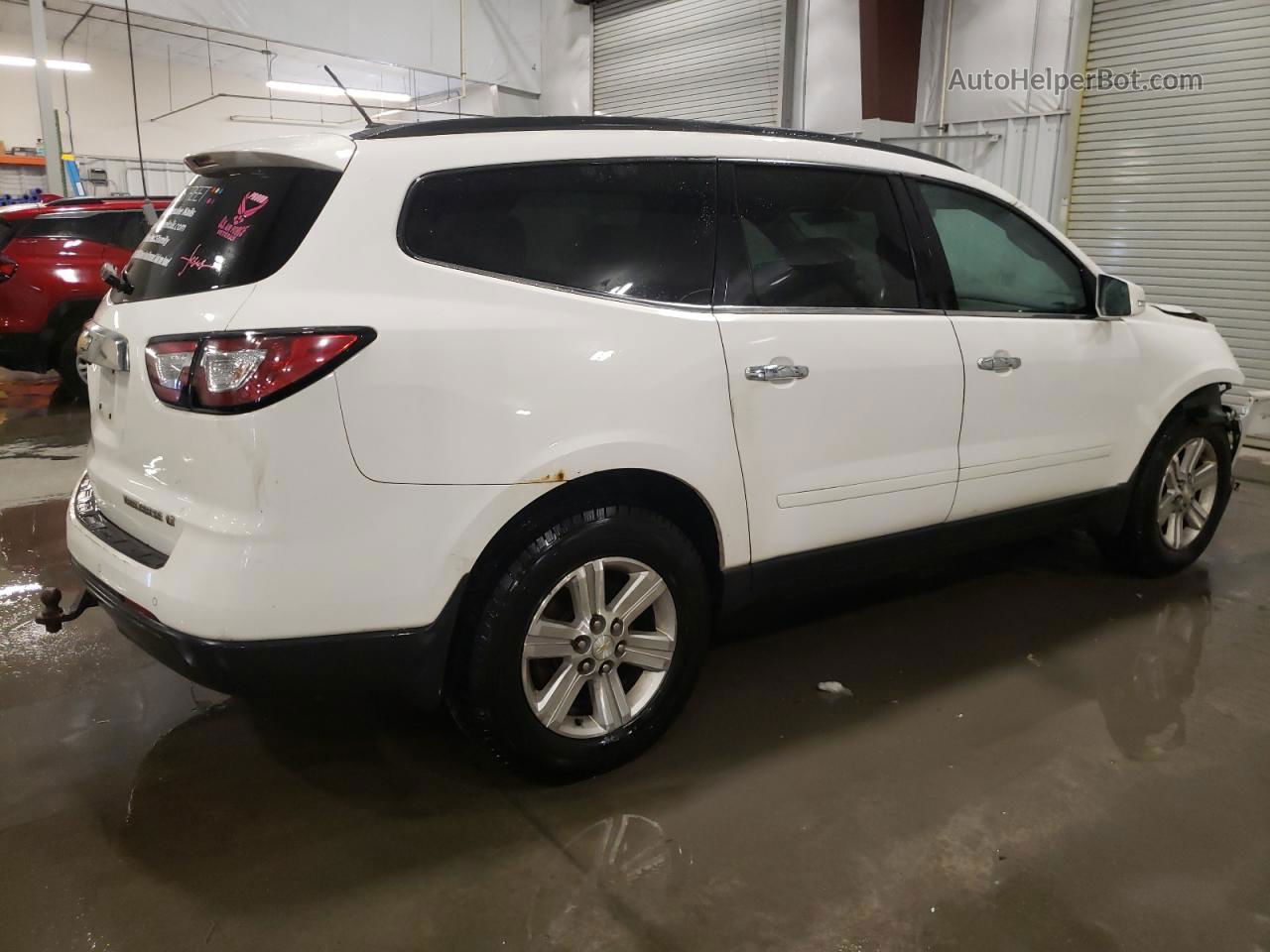 2014 Chevrolet Traverse Lt White vin: 1GNKVHKD8EJ260986