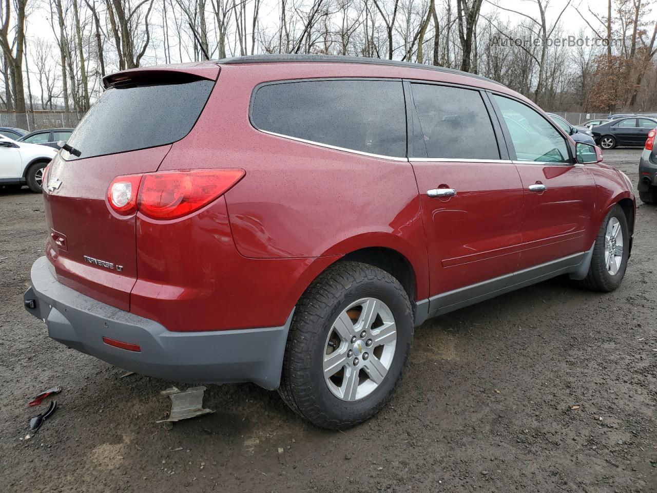 2011 Chevrolet Traverse Lt Burgundy vin: 1GNKVJED0BJ188180