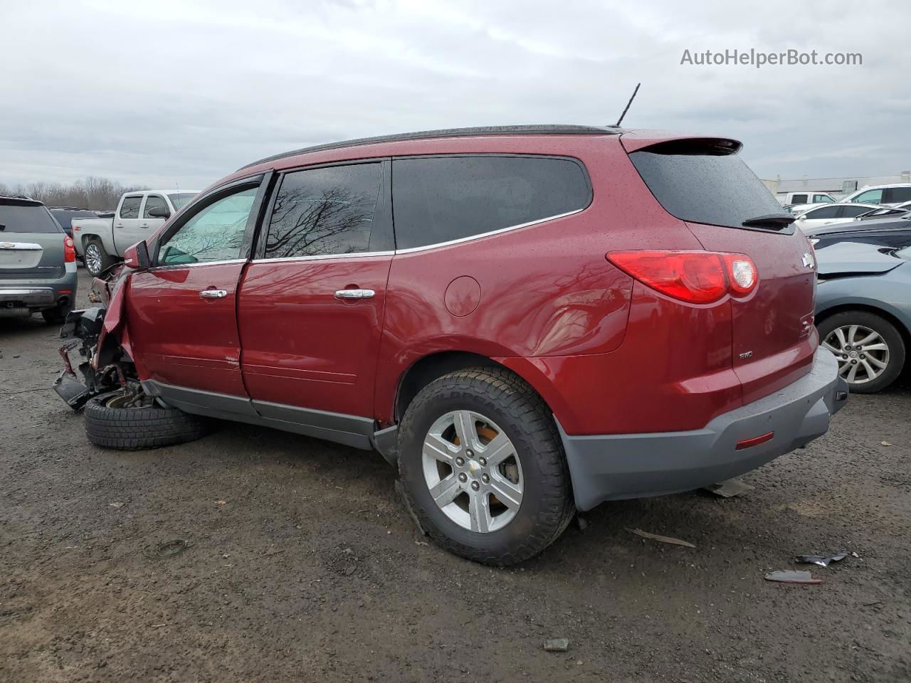 2011 Chevrolet Traverse Lt Burgundy vin: 1GNKVJED0BJ188180