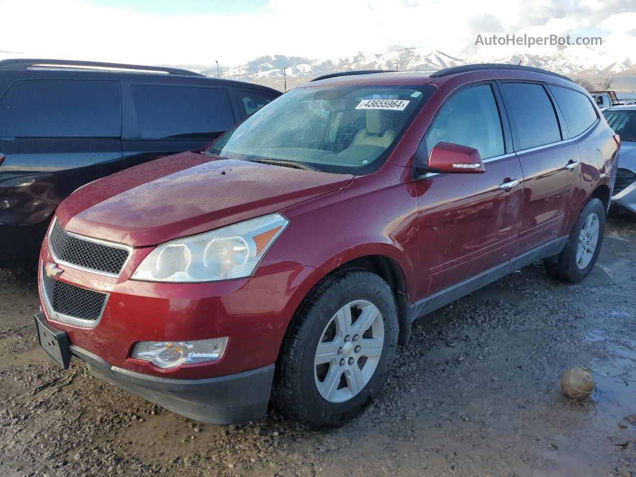 2011 Chevrolet Traverse Lt Burgundy vin: 1GNKVJED1BJ154507