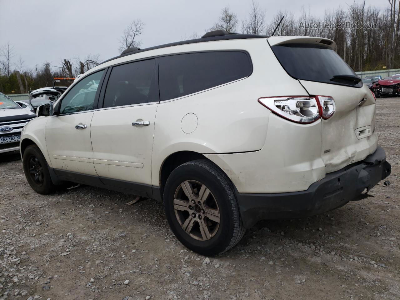 2012 Chevrolet Traverse Lt White vin: 1GNKVJED1CJ396618