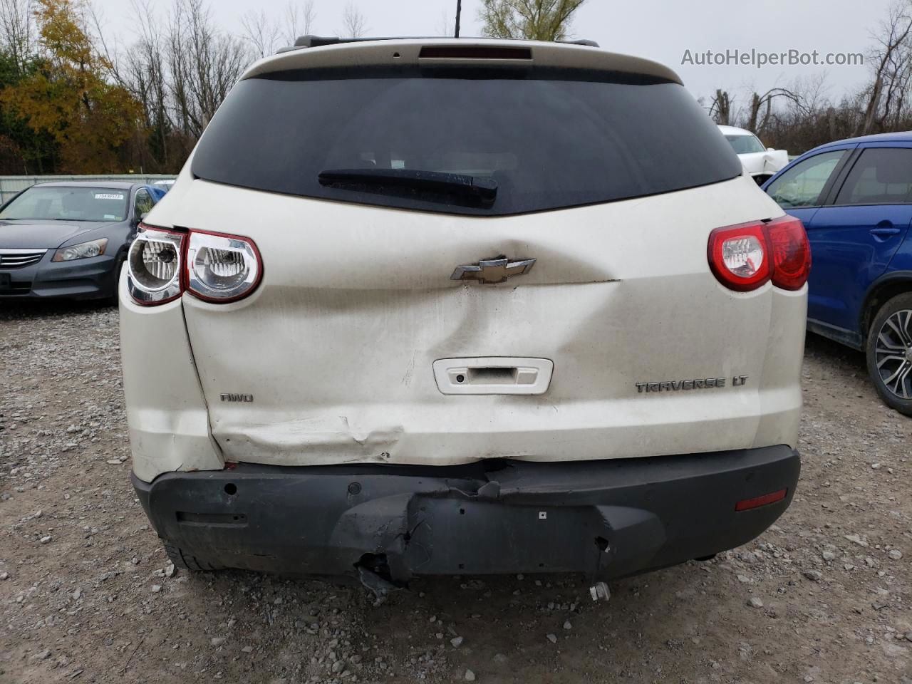 2012 Chevrolet Traverse Lt White vin: 1GNKVJED1CJ396618