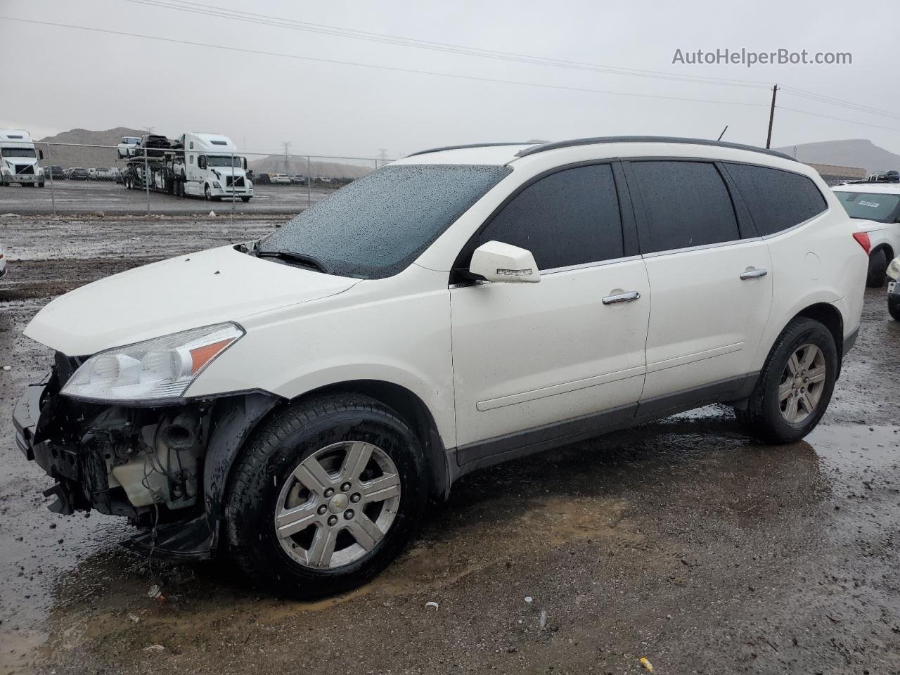 2011 Chevrolet Traverse Lt White vin: 1GNKVJED2BJ177133