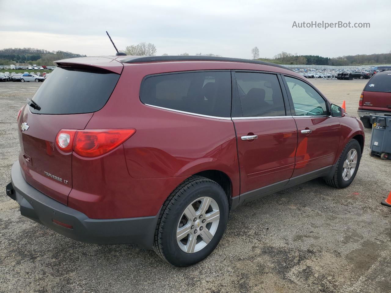 2011 Chevrolet Traverse Lt Maroon vin: 1GNKVJED2BJ234298