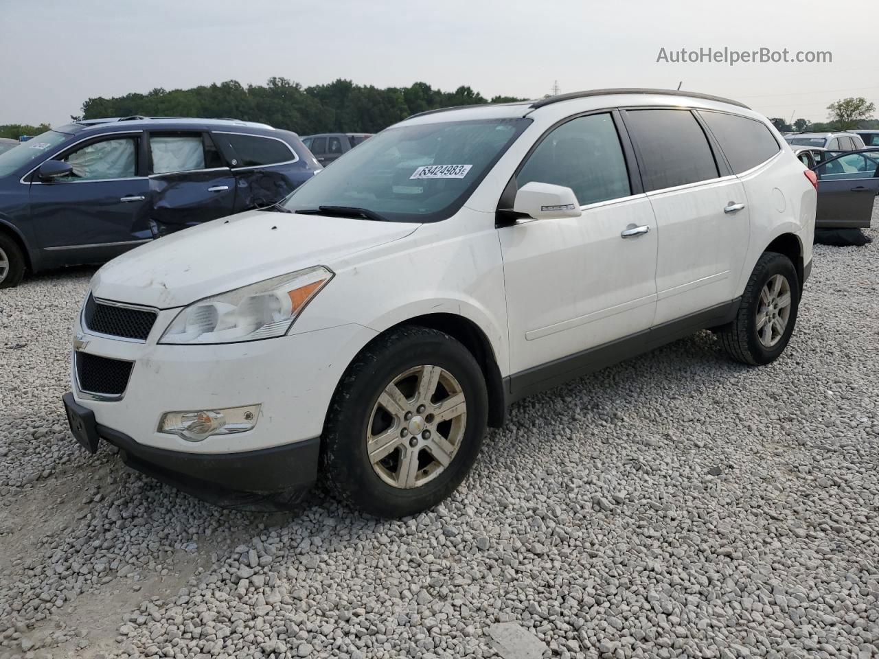 2011 Chevrolet Traverse Lt White vin: 1GNKVJED2BJ331548