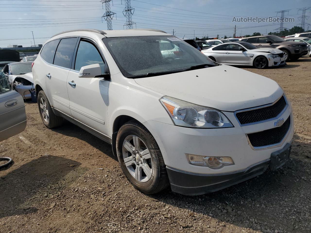 2011 Chevrolet Traverse Lt White vin: 1GNKVJED2BJ358930