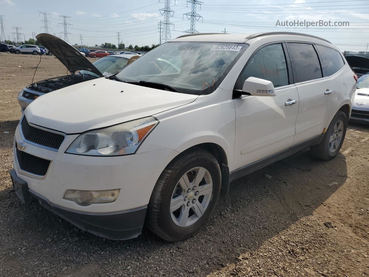 2011 Chevrolet Traverse Lt White vin: 1GNKVJED2BJ358930