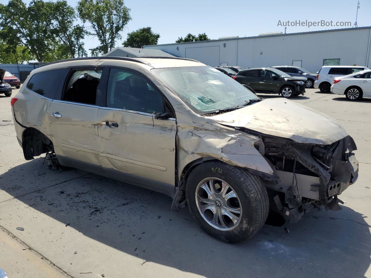 2012 Chevrolet Traverse Lt Beige vin: 1GNKVJED3CJ154297