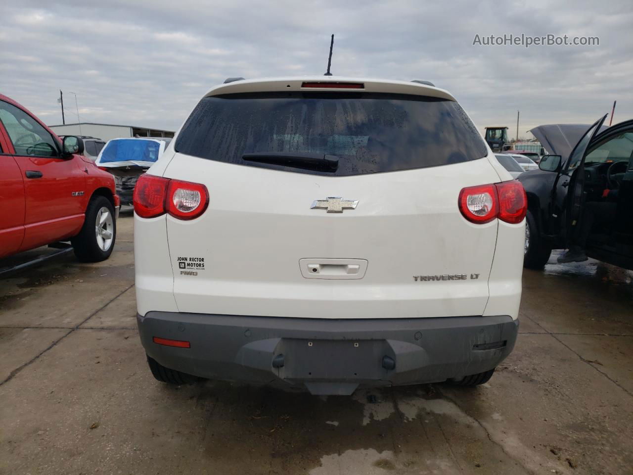 2012 Chevrolet Traverse Lt White vin: 1GNKVJED3CJ172038