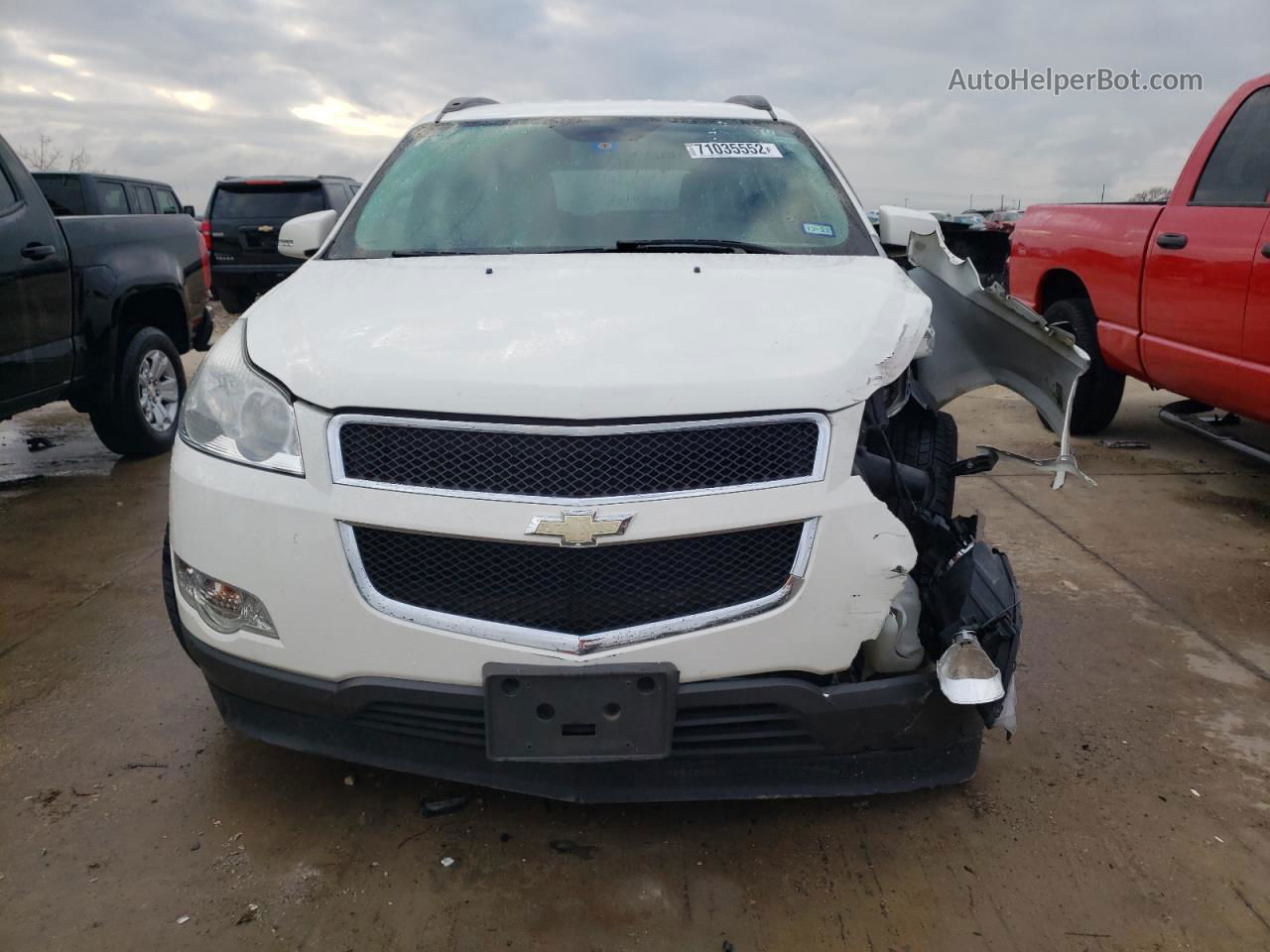 2012 Chevrolet Traverse Lt White vin: 1GNKVJED3CJ172038