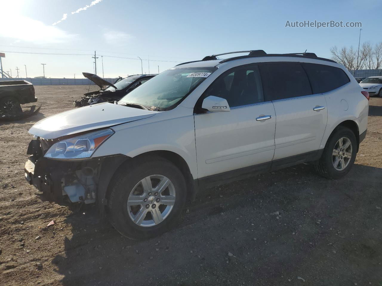 2011 Chevrolet Traverse Lt White vin: 1GNKVJED4BJ256836