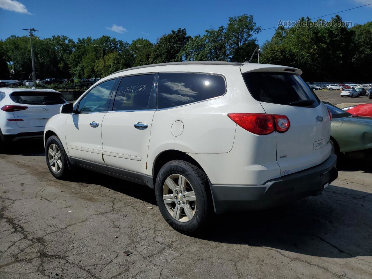 2011 Chevrolet Traverse Lt White vin: 1GNKVJED5BJ178695