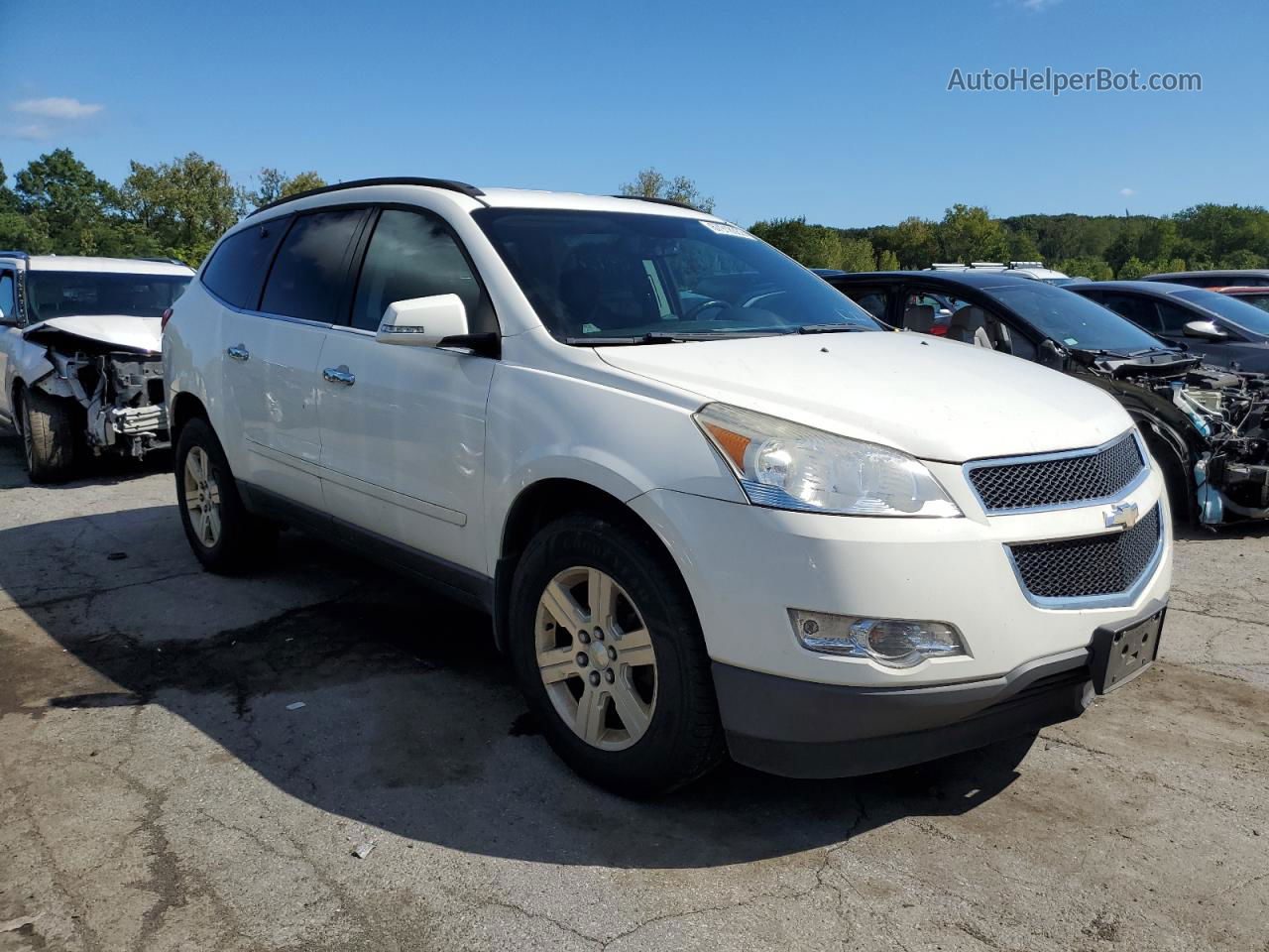 2011 Chevrolet Traverse Lt White vin: 1GNKVJED5BJ178695