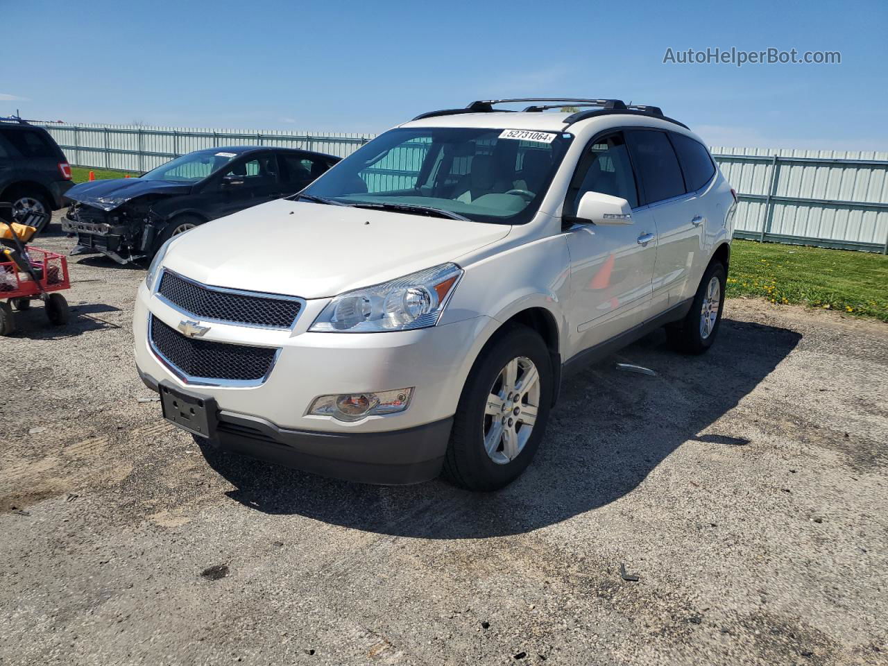 2012 Chevrolet Traverse Lt White vin: 1GNKVJED6CJ171045