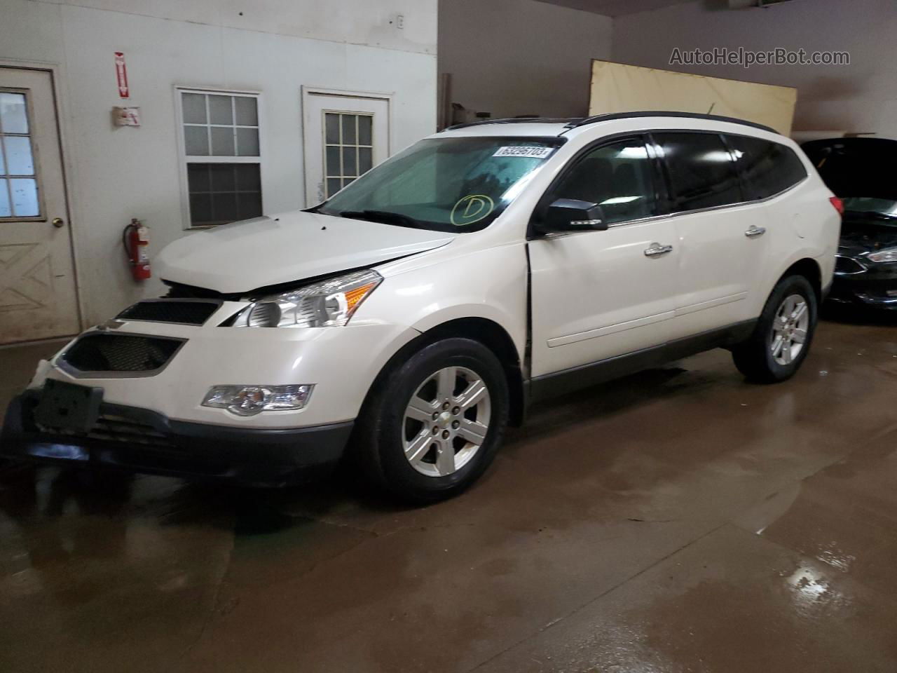 2012 Chevrolet Traverse Lt White vin: 1GNKVJED7CJ105894