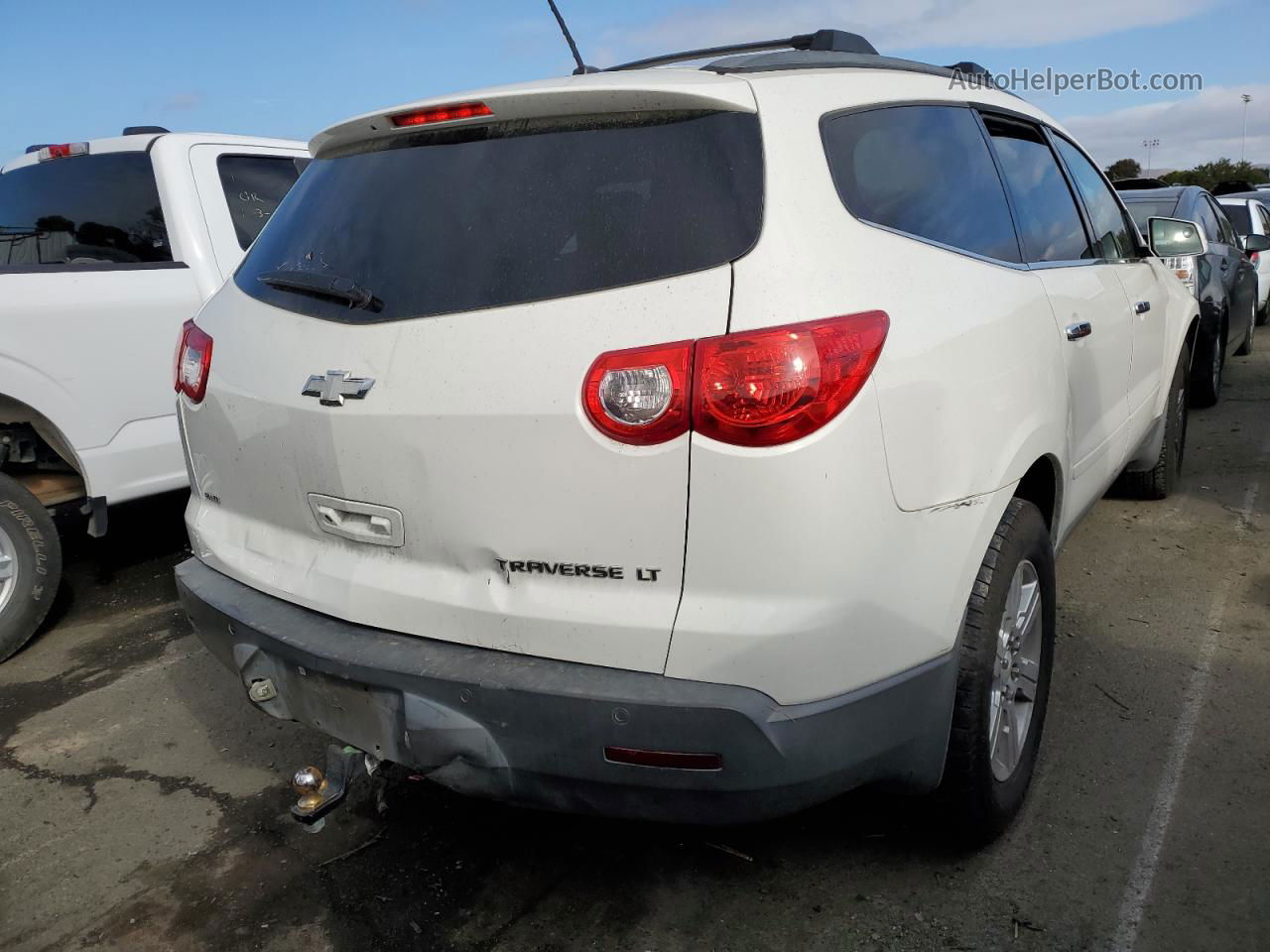 2012 Chevrolet Traverse Lt White vin: 1GNKVJED8CJ206345