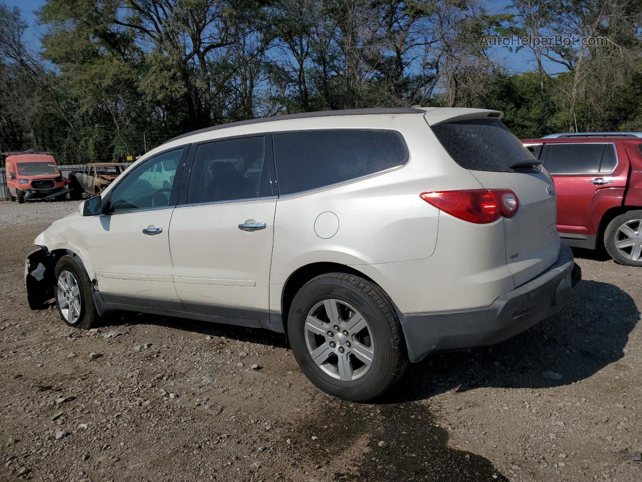 2011 Chevrolet Traverse Lt White vin: 1GNKVJED9BJ179221