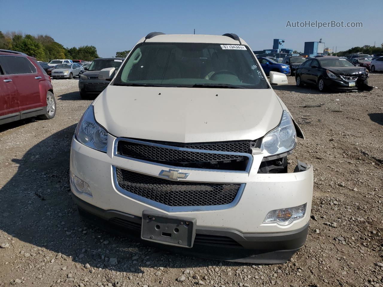 2011 Chevrolet Traverse Lt White vin: 1GNKVJED9BJ179221