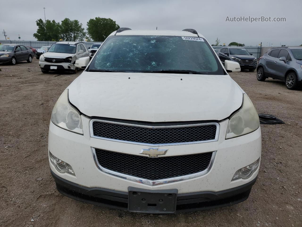 2011 Chevrolet Traverse Lt White vin: 1GNKVJEDXBJ103734