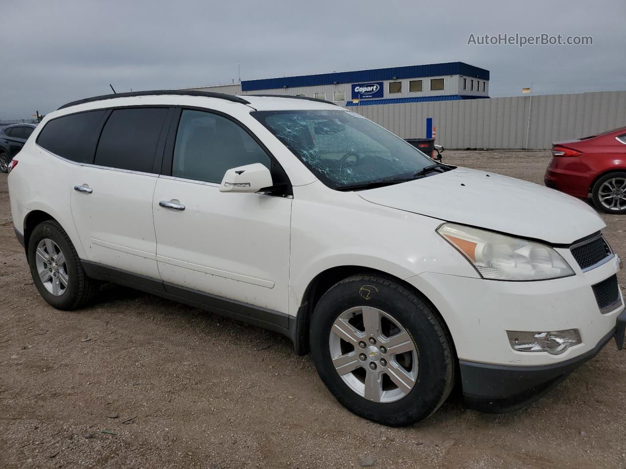 2011 Chevrolet Traverse Lt White vin: 1GNKVJEDXBJ103734