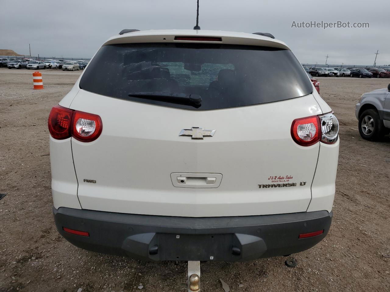 2011 Chevrolet Traverse Lt White vin: 1GNKVJEDXBJ103734