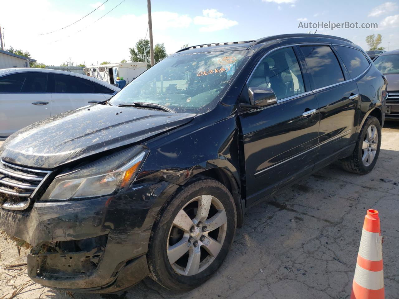 2014 Chevrolet Traverse Ltz Black vin: 1GNKVJKD1EJ362766