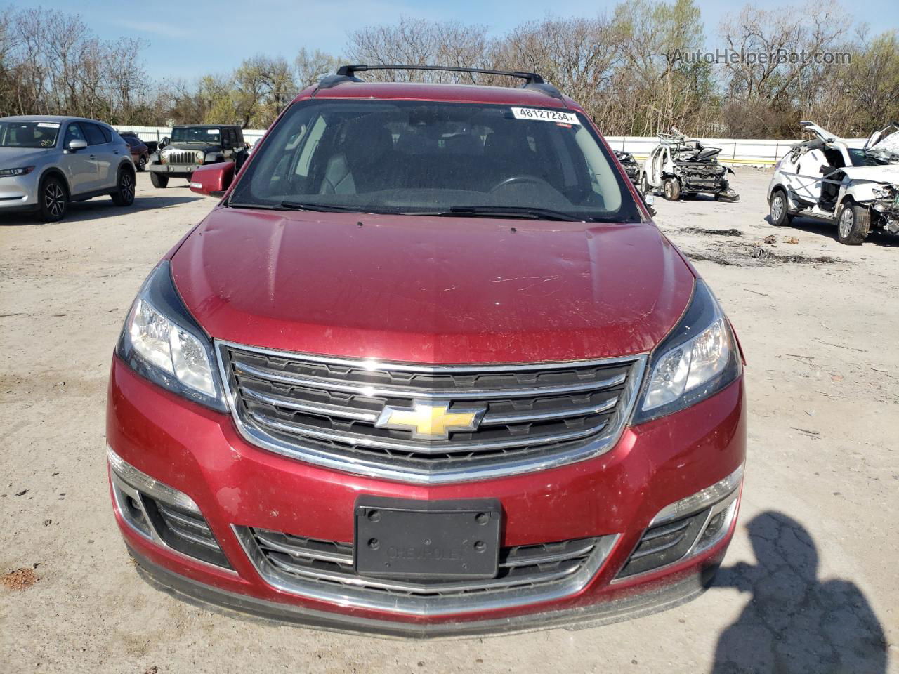 2014 Chevrolet Traverse Ltz Red vin: 1GNKVJKD3EJ208933