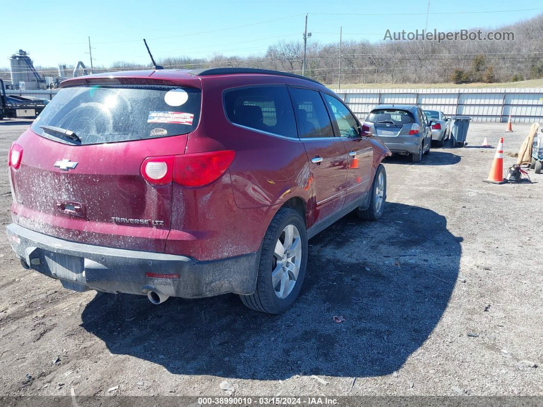 2011 Chevrolet Traverse Ltz Burgundy vin: 1GNKVLED0BJ309575