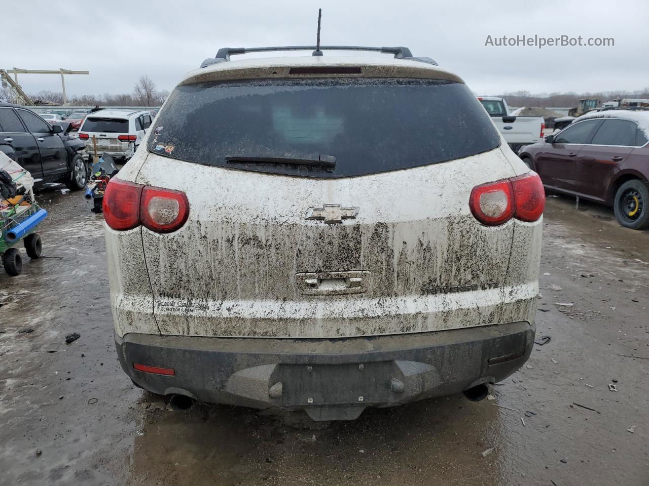 2011 Chevrolet Traverse Ltz White vin: 1GNKVLED0BJ359702