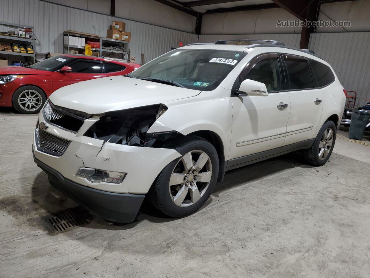 2011 Chevrolet Traverse Ltz White vin: 1GNKVLED1BJ330189