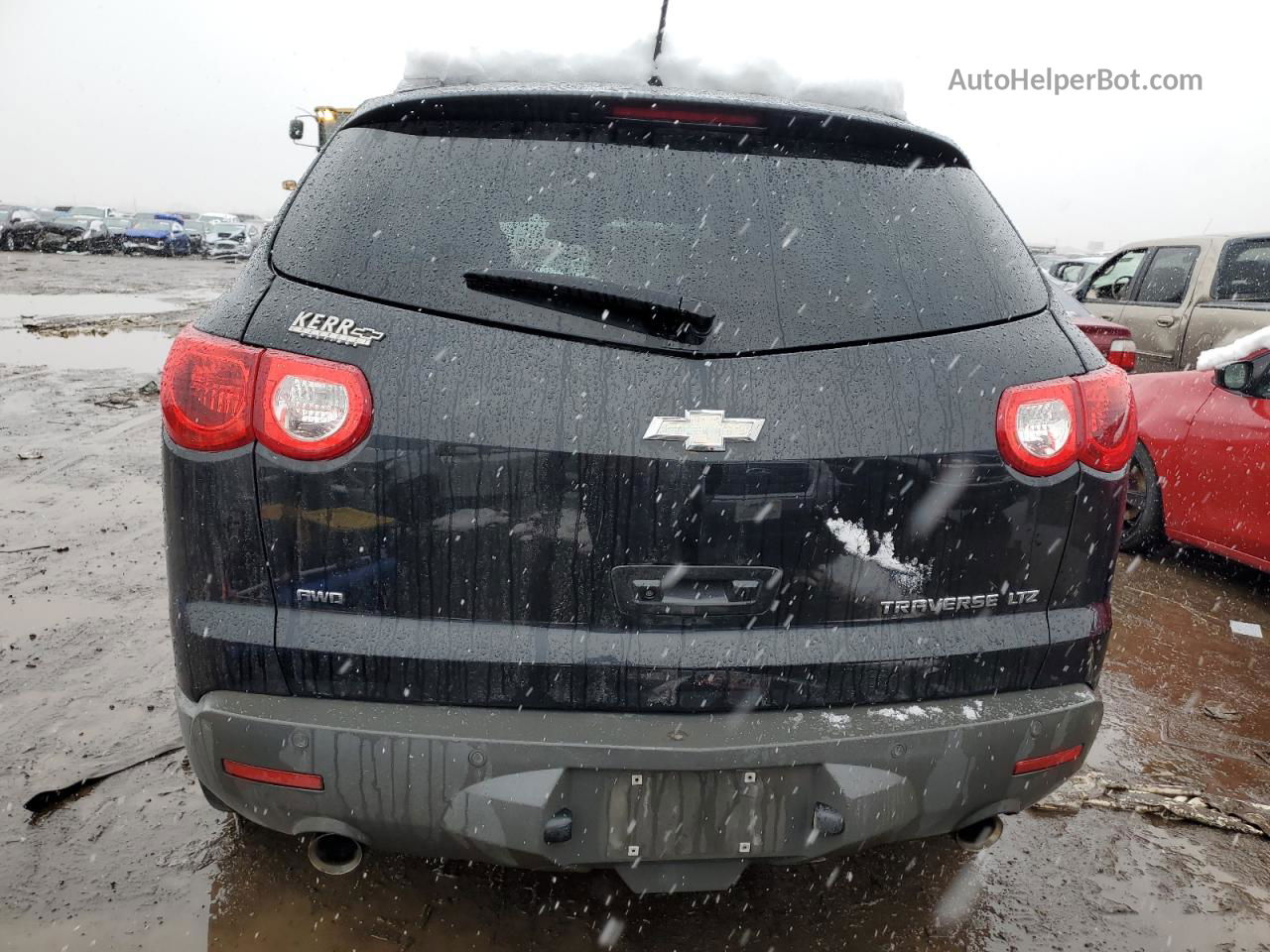 2012 Chevrolet Traverse Ltz Black vin: 1GNKVLED1CJ158828