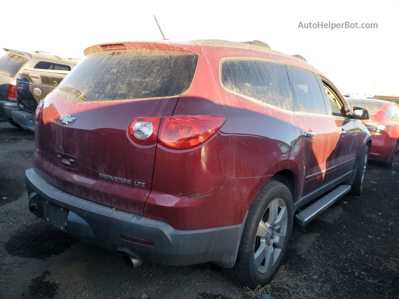 2011 Chevrolet Traverse Ltz Burgundy vin: 1GNKVLED2BJ227153