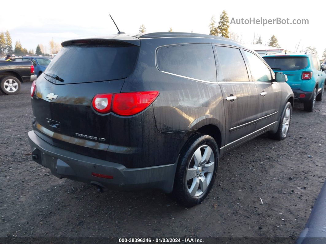 2012 Chevrolet Traverse Ltz Black vin: 1GNKVLED3CJ140296