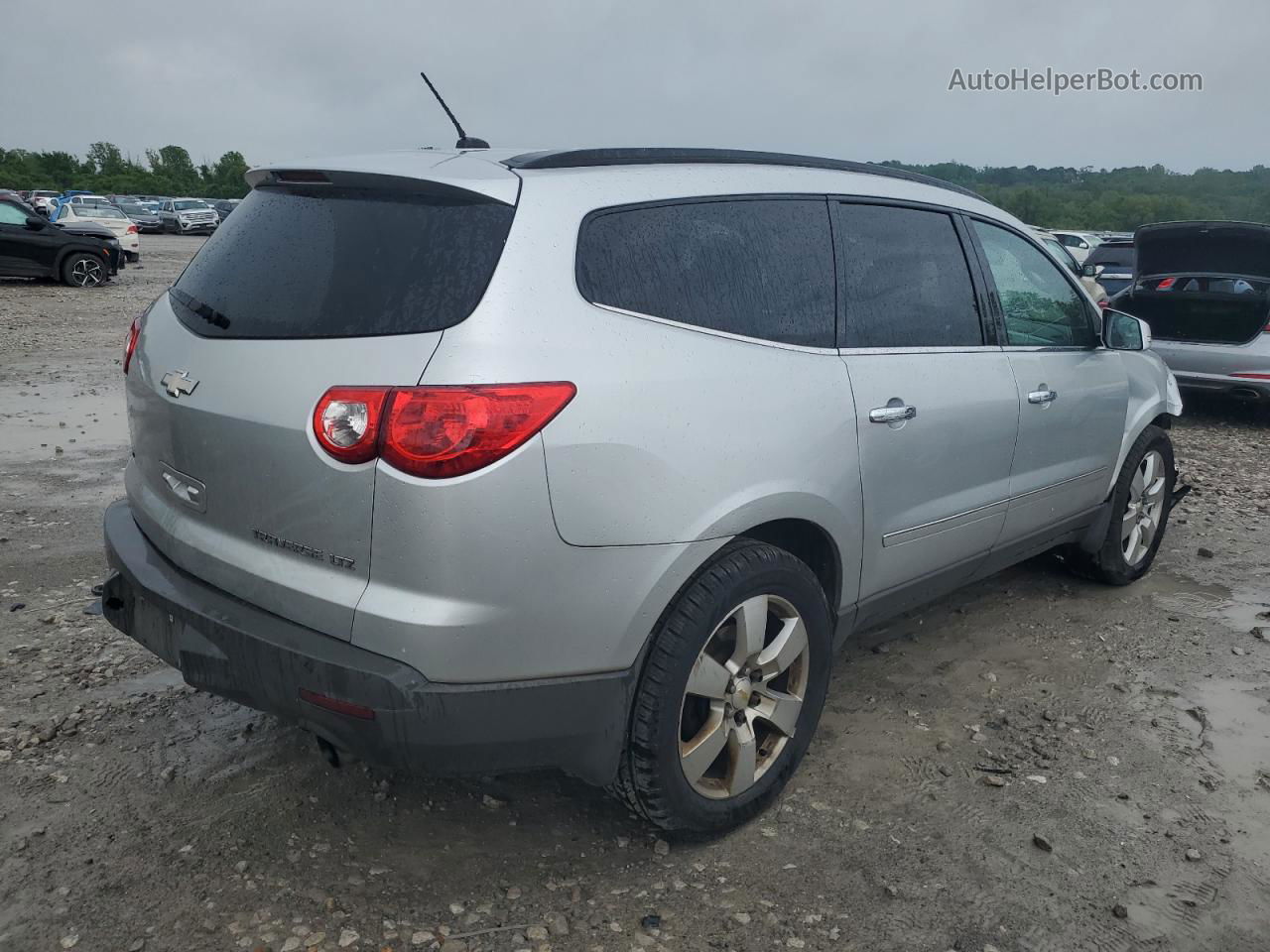 2012 Chevrolet Traverse Ltz Silver vin: 1GNKVLED3CJ238311