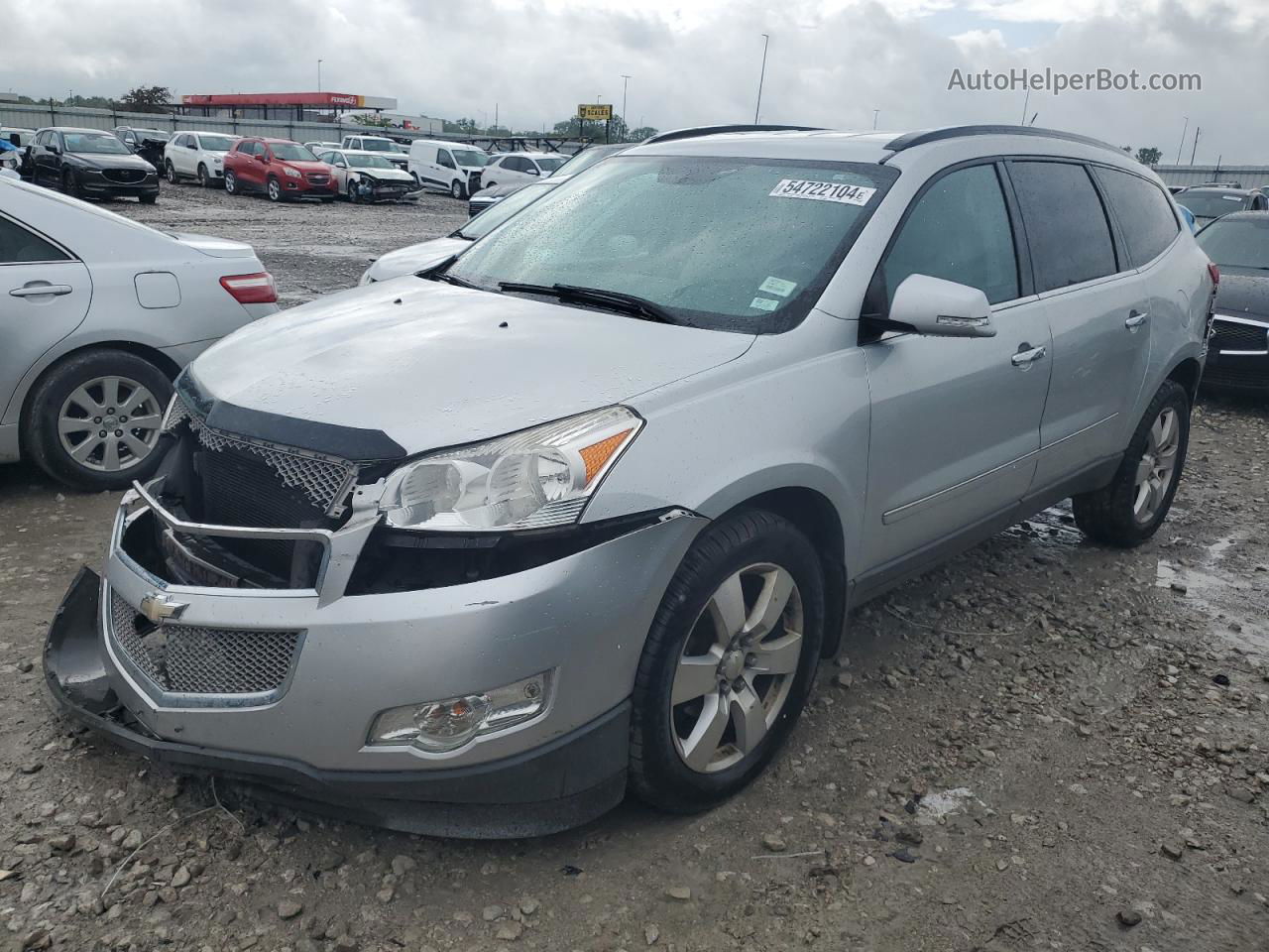 2012 Chevrolet Traverse Ltz Silver vin: 1GNKVLED3CJ238311