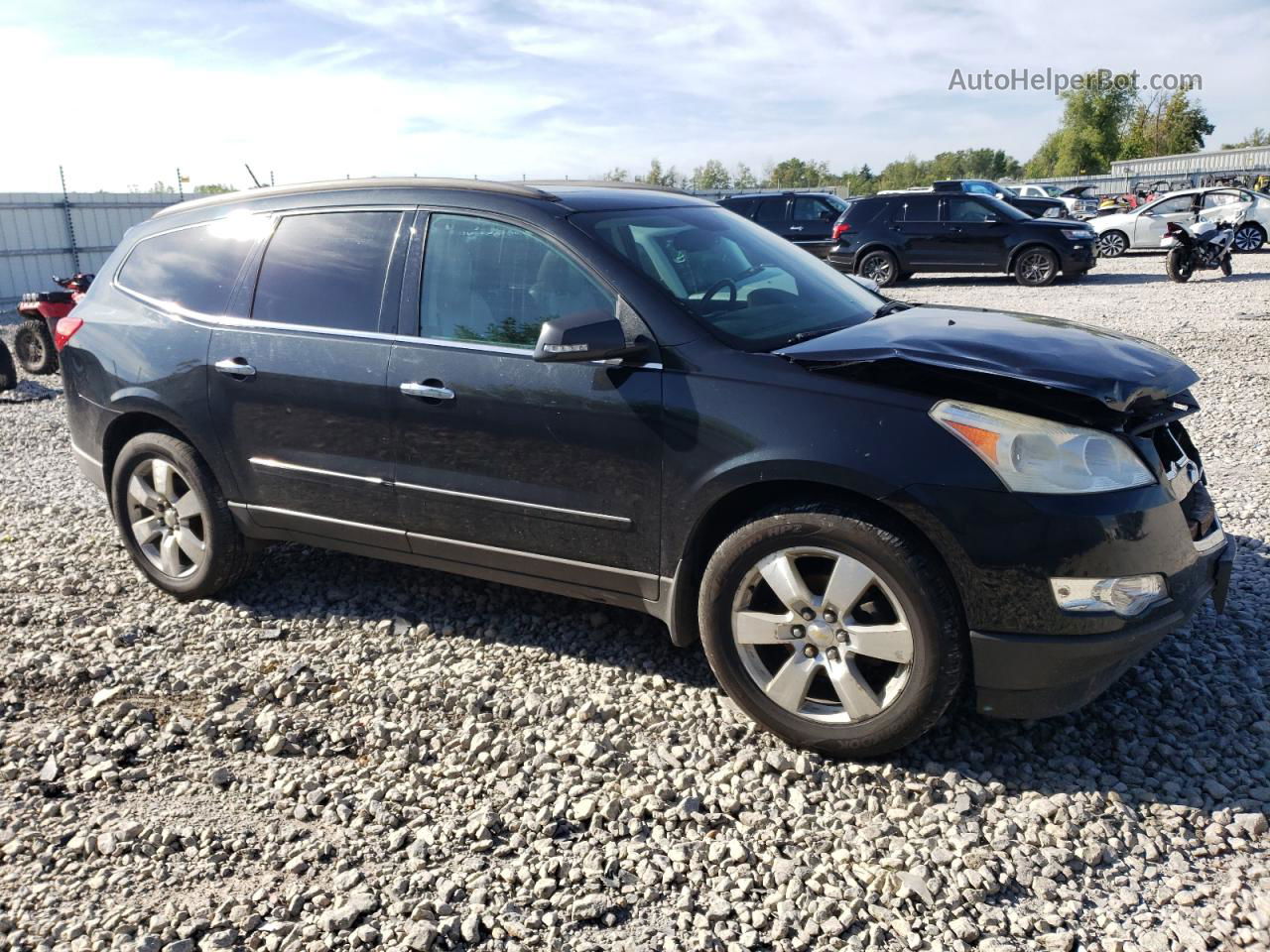 2011 Chevrolet Traverse Ltz Black vin: 1GNKVLED4BJ200214