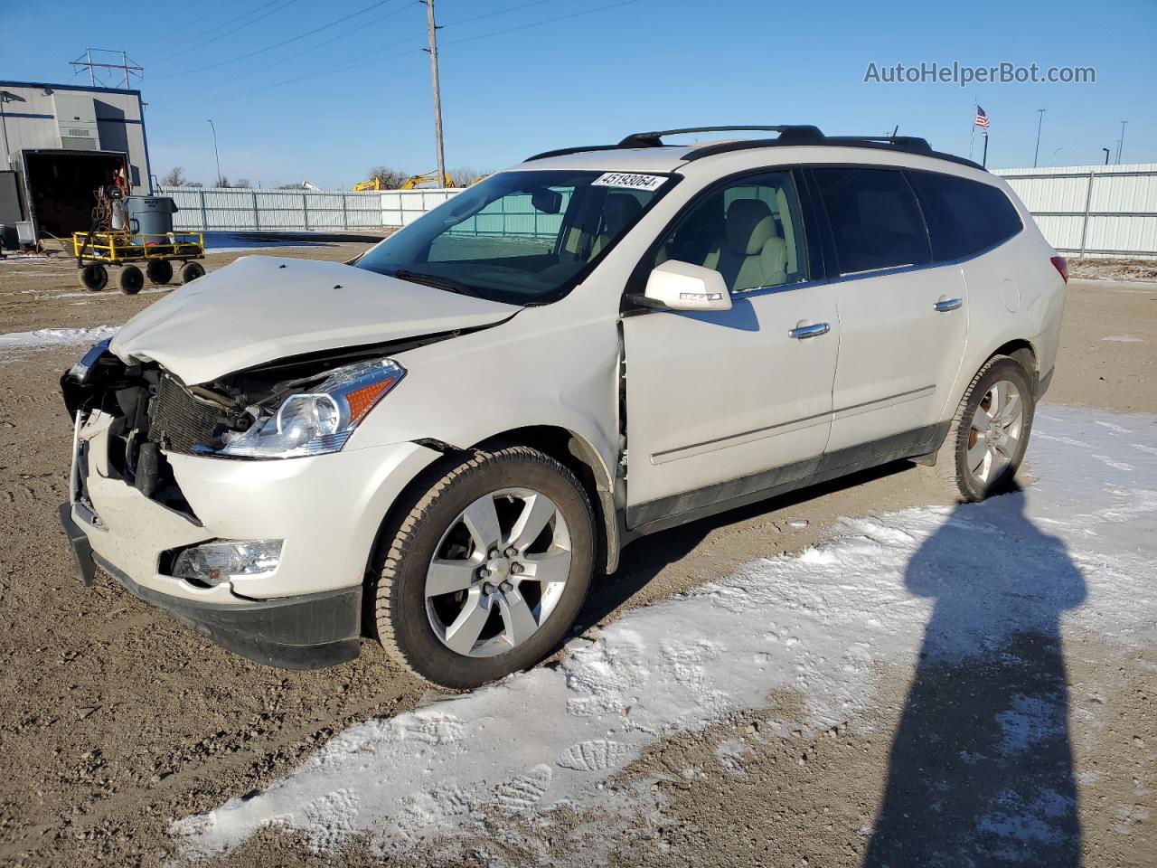 2012 Chevrolet Traverse Ltz White vin: 1GNKVLED5CJ276610