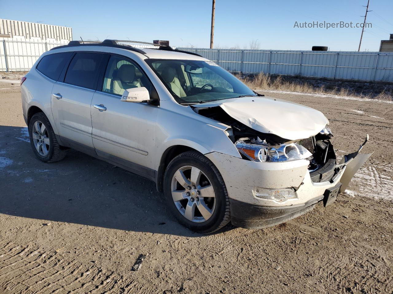 2012 Chevrolet Traverse Ltz White vin: 1GNKVLED5CJ276610