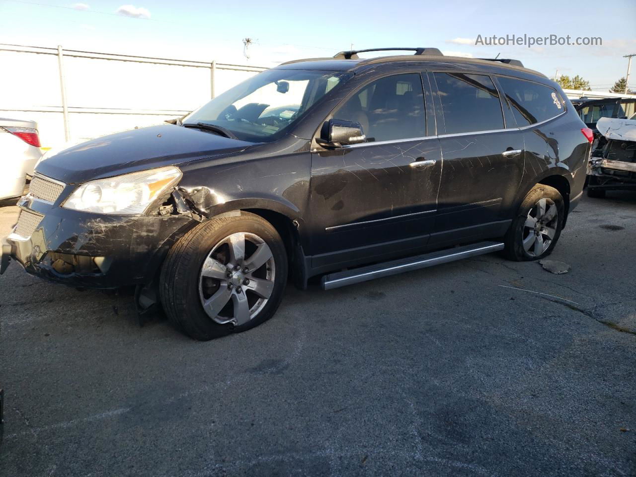 2012 Chevrolet Traverse Ltz Black vin: 1GNKVLED6CJ278060